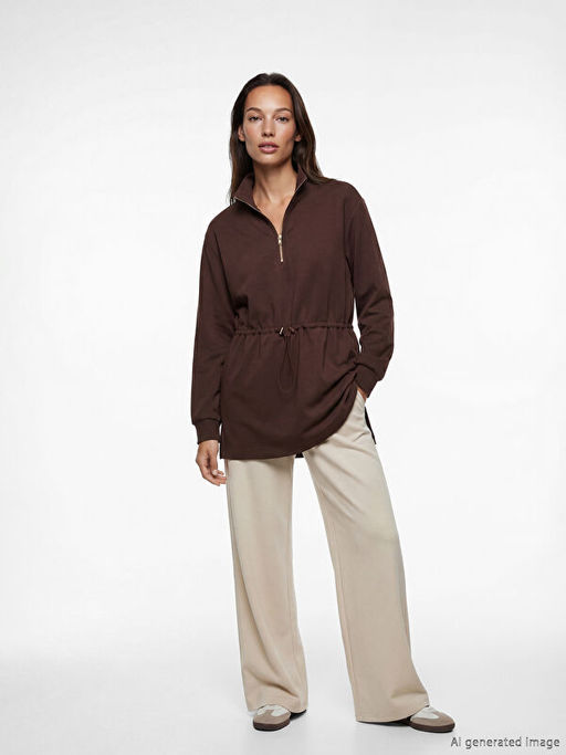 Soft Touch Oversize Kad?n Sweatshirt Tunik