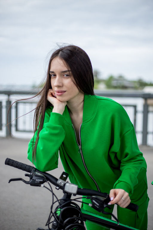 299 Костюм женский карго, зеленый - Knitka wear фото 4