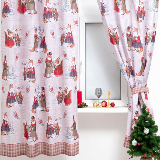 Комплект штор д/кухни с подхватами Winter holidays 145х180см-2 шт., габардин - Этель фото 5