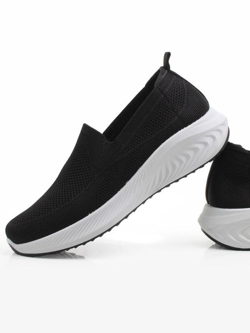 05-TEX-D04-02 BLACK Полуботинки спортивные летние мужские (текстиль)