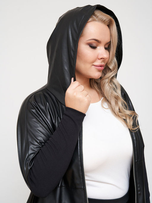 Пальто из эко-кожи PL10209BLK01 - Артесса фото 17