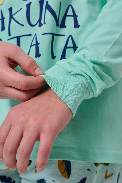 Пижама Кулирка с рибаной длинный рукав