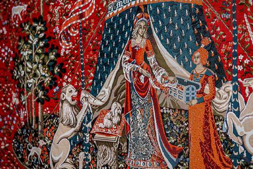 Дама с единорогом - гобеленовое панно 95х145 см - Гобеленглавснаб фото 3