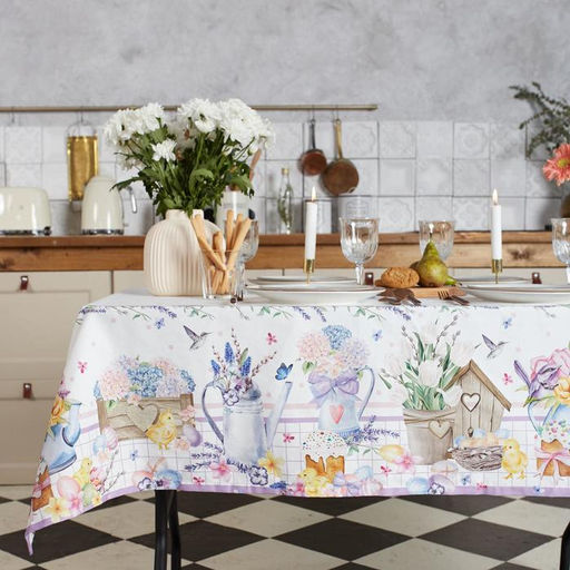 Скатерть Этель Цыплята и куличи 220х147 см, 100% хл, саржа 190 гр/м2  фото 5
