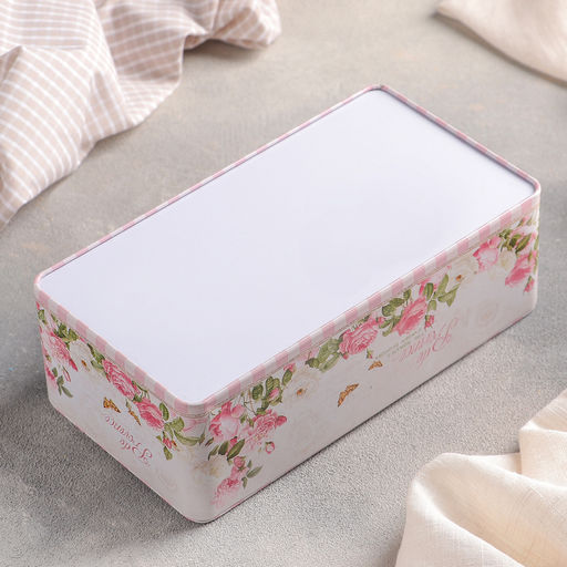 Подставка для салфеток «Прованс», 21.5×11.5×7.5 см, жесть, розовая