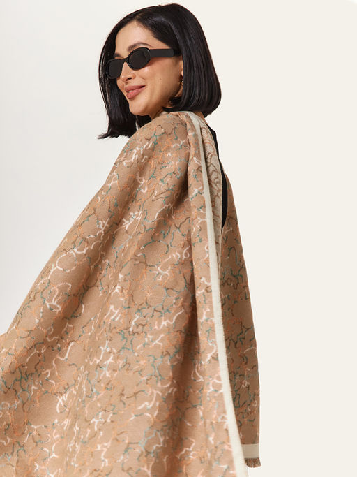 в составе ШЕРСТЬ и КАШЕМИР Большой, мягкий, теплый двусторонний палантин. - Tantino фото 7