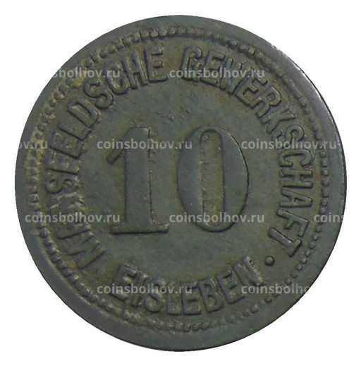 Монета 10 пфеннигов 1918 года Германия  Нотгельд Айслебен