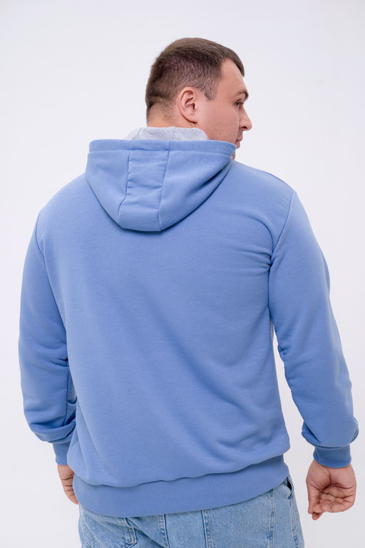 Худи мужское из футера 3-х нитки туманно-голубой - Амадэль фото 9