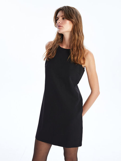 Bisiklet Yaka Kad?n Mini Elbise