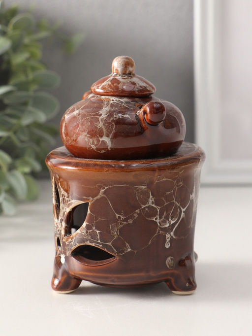 Аромалампа для эфирных масел Чайник на колонне, под мрамор, 12?8.5?8.5 см, МИКС - Simaland фото 4