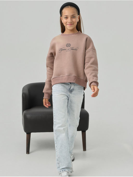 Свитшот Начес Элегант Какао Девочка - София фото 7