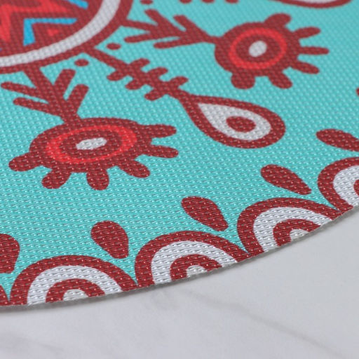 Набор салфеток сервировочных Доляна Колли, d=38 см, 4 шт, цвет бирюзовый  фото 12