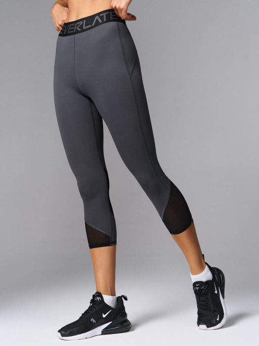 Укороченные леггинсы 7/8 со вставками из сетки - NEVERLATE фото 2