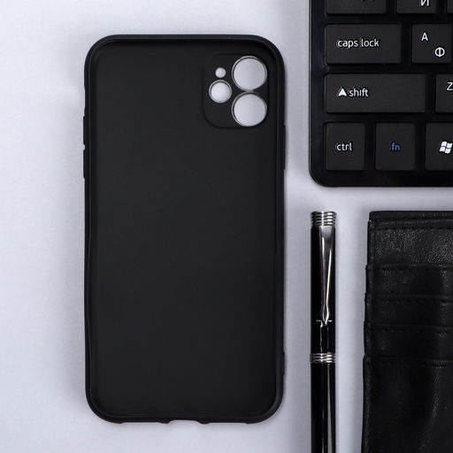 Чехол Innovation, для iPhone 11, силиконовый, матовый, черный