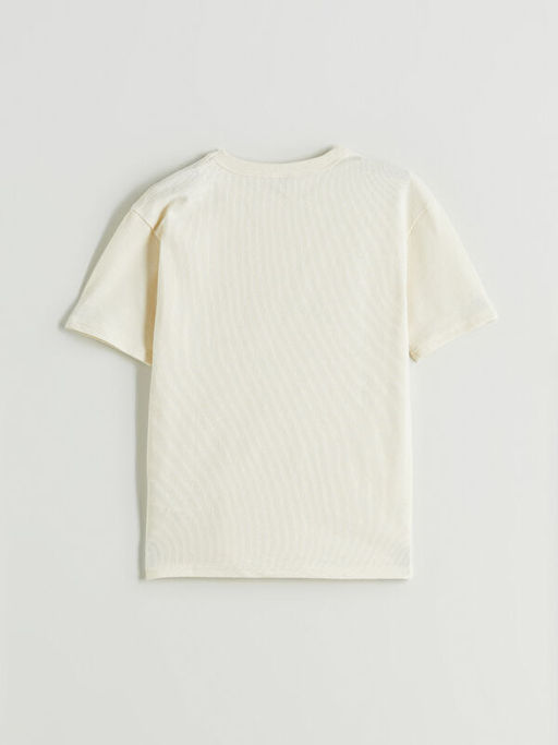 Bisiklet Yaka Bask?l? Erkek ?ocuk Ti??rt