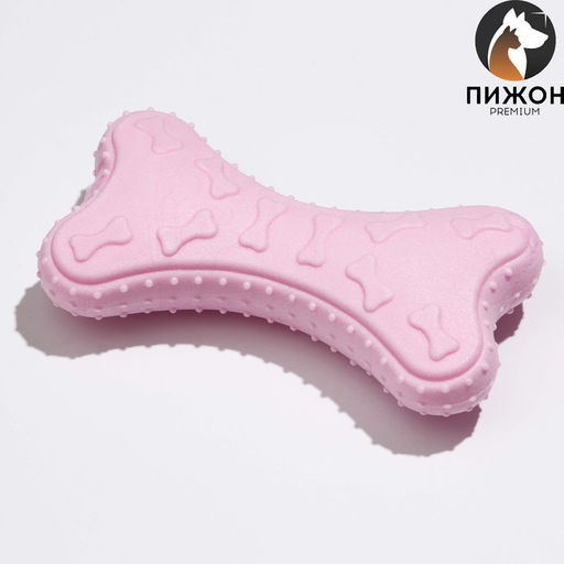 Игрушка плавающая Косточки Пижон Premium, вспененный TPR, 10,5 х 5,5 х 2 см, розовая