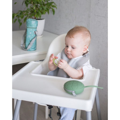 Контейнер для хранения и стерилизации сосок и пустышек, силиконовый, цвет зеленый - Крошка я фото 5