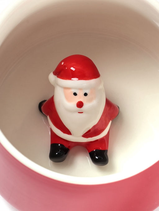 Кружка новогодняя «Дед Мороз», 300 мл, керамика, красная