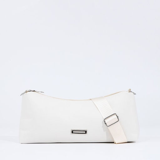 Сумка женская кросс-боди на молнии, 31×7×13 см, белая