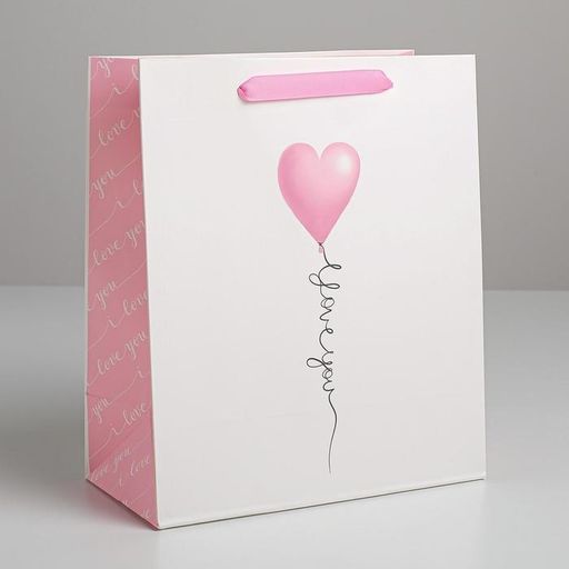 Пакет ламинированный вертикальный Love you, ML 23 27 11,5 см - Дарите счастье фото 5