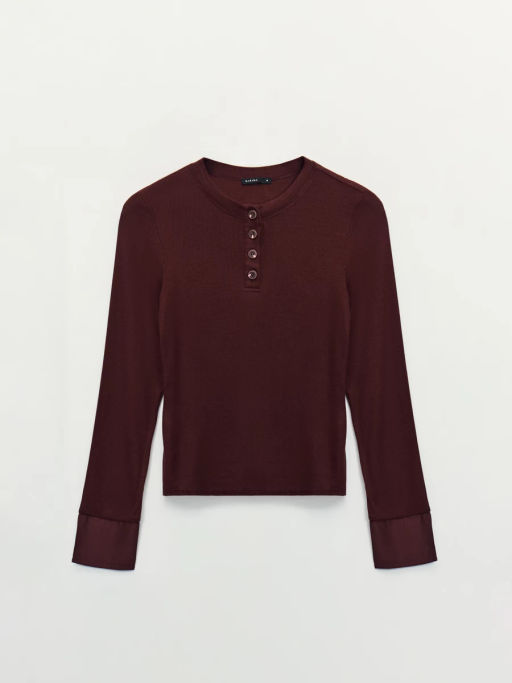 Лонгслив в рубчик из вискозы / Zarina  фото 8