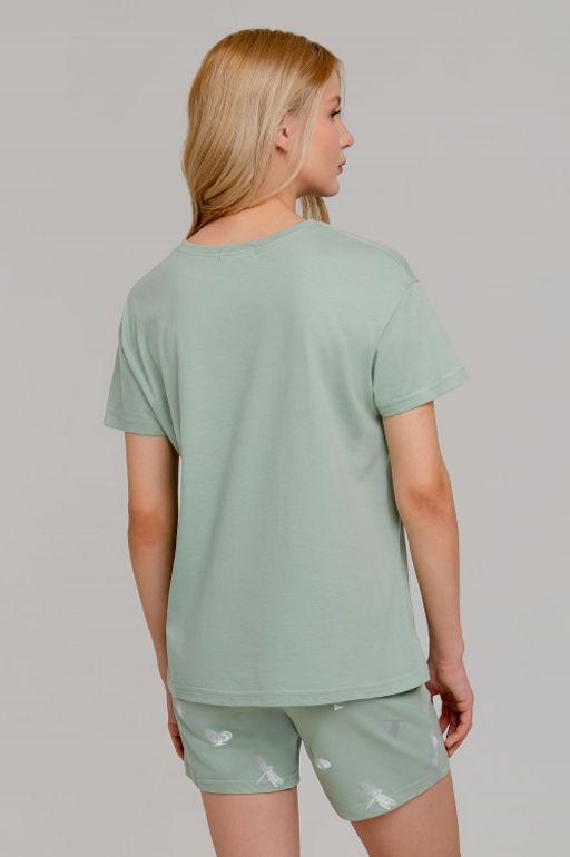 Арт. 9157 Пижама с шортами 42-50 (5 шт) Цвет:полынь - Калинка фото 6