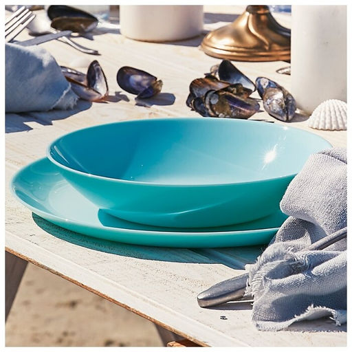 Тарелка обеденная ДИВАЛИ ЛАЙТ ТЮРКУАЗ бирюзовый 25см арт.P2611 /Люминарк/ - Luminarc фото 5