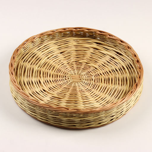 Хлебница круглая с крышкой, плетёная, d=32 см
