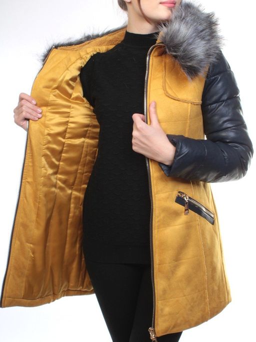 5157 YELLOW Парка женская зимняя (150 гр синтепон, искусственный мех) - Fashion фото 10