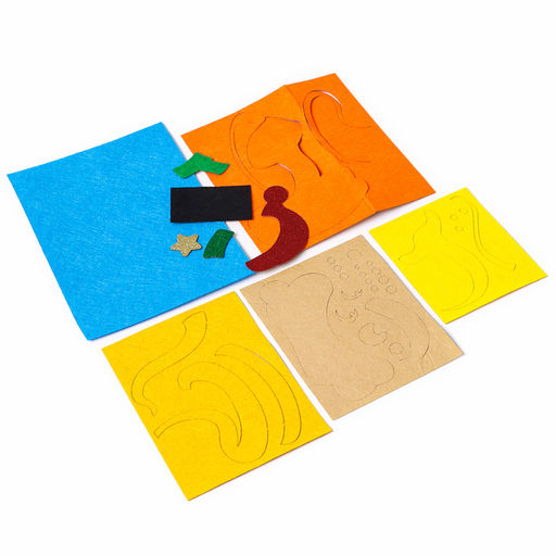 Аппликация из фетра на новый год «Веселая Змея», набор для творчества