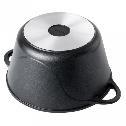 Кастрюля с антипригарным покрытием 2л, д22см "Классик", h11см, s0,4см, литые ручки, стеклянная крышка с пароотводом, форма "Классик волна", подарочная упаковка (Россия)