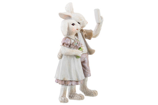 Фигурка декор. 9*4,5*14 см Сэлфи кроликов - Elan gallery фото 8