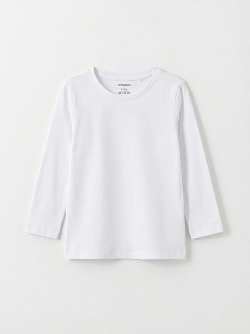 Bisiklet Yaka Uzun Kollu K?z ?ocuk Ti??rt