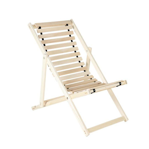 Шезлонг деревянный, 65×103×15 см, складной, липа