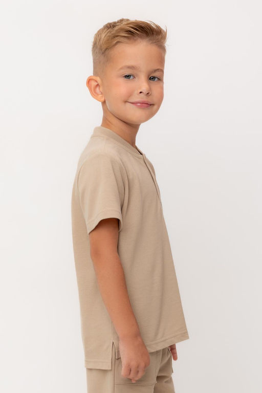Crockid _ КР 302405-1/темно-бежевый к534 фуфайка (футболка) для мал  фото 4