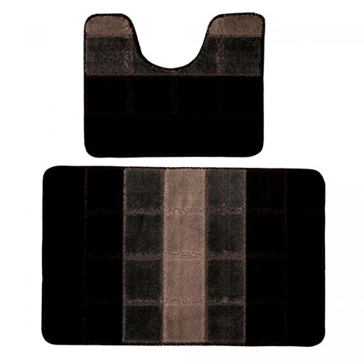 Коврик для в/к Comfort Quadro из 2 шт 60х100/50х60см 10мм (серый)