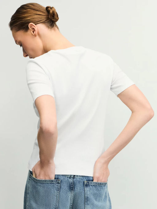 Базовая футболка в рубчик / Zarina