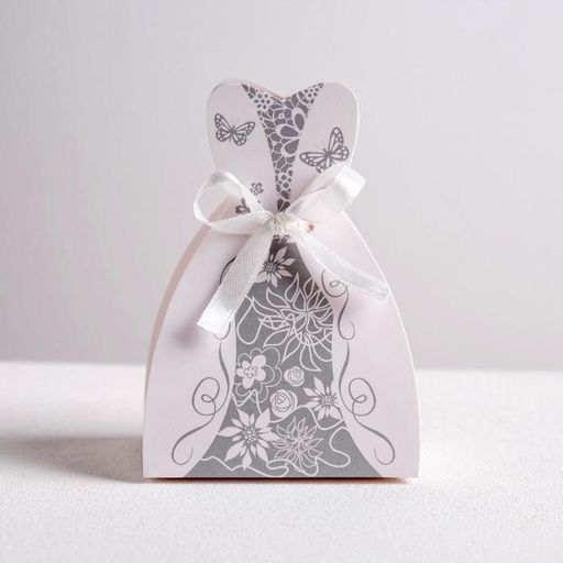 Цена за 5 шт. Бонбоньерка свадебная Платье невесты, 6.6 9.6 см - Дарите счастье фото 7