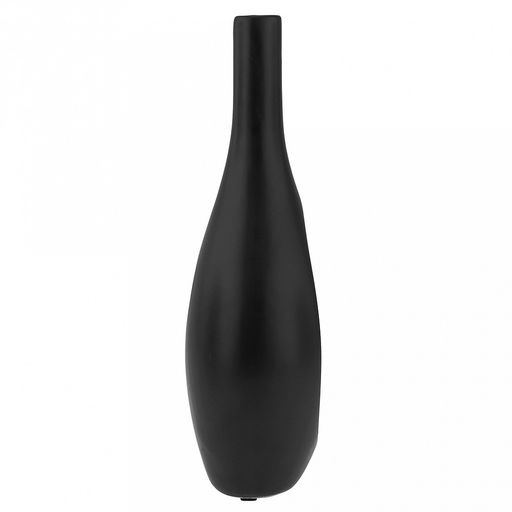 Ваза керамическая "Кейптаун" 1,1л, 15х8,2см h30,5см, д/горла - 2,1см, матовая глазурь, цвет - черный, в коробке (Китай)