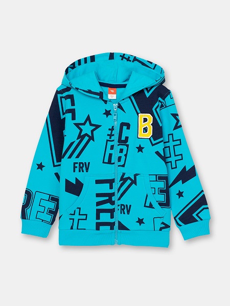 CRB wear/CSKB 63026-40-303 Толстовка для мальчика, бирюзовый/Ex.Cherubino