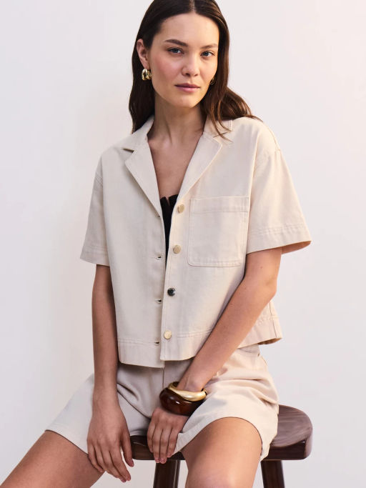 Джинсовая рубашка с коротким рукавом ZR2605092361-2 / Zarina