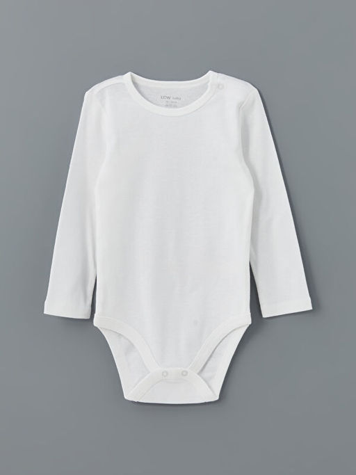 Bisiklet Yaka Basic Erkek Bebek ??t??tl? Bodysuit 2li