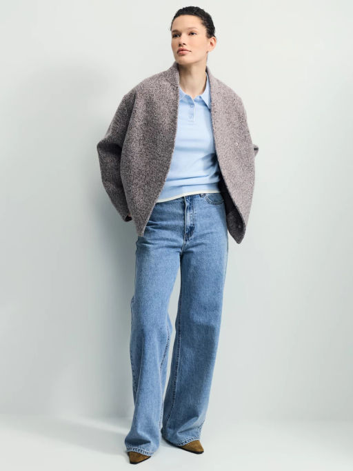 Куртка оверсайз из пальтовой ткани / Zarina  фото 3