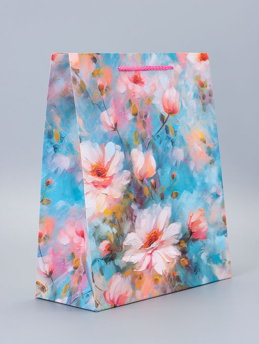 Цена за 2 шт. Пакет подарочный ламинированный Цветочное настроение 26?12?32 см