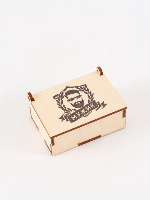 Цена за 3 шт. Коробка подарочная деревянная «Мужик» 8,5 х 6 х 3,5 см