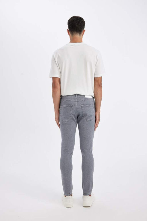 Джинсовые брюки скинни, комфортной посадки, плотного, свободного кроя, с нормальной талией, очень узкие брюки - Defacto фото 9