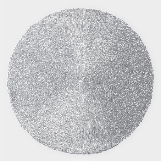 Набор салфеток сервировочных на стол Доляна Соломка, d=38 см, 4 шт, цвет серебряный  фото 5