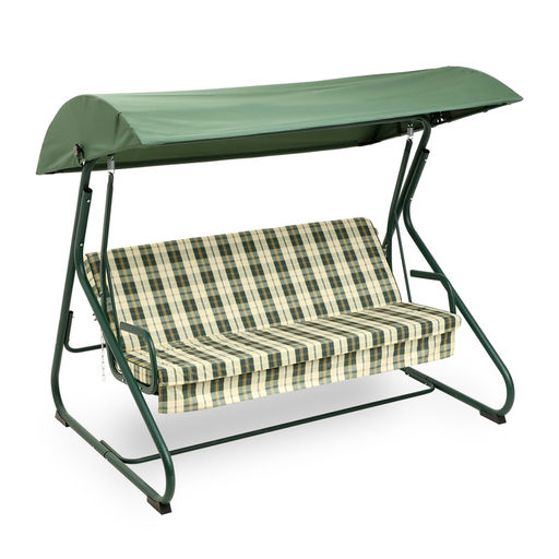 Качели садовые «Колорадо», 209×136×177 см, максимальная нагрузка 300 кг, зелёные