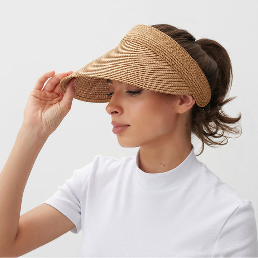 Козырёк женский MINAKU, светло-коричневый, размер 58, целлюлоза