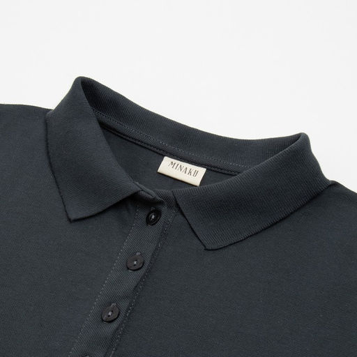 Футболка поло женская MINAKU: Basic line, графит, размер 42